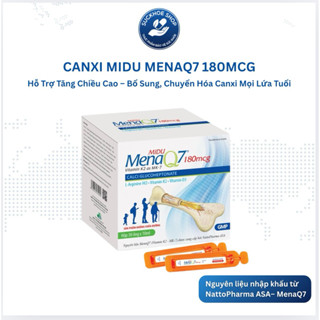 Canxi Tăng Chiều Cao Midu Menaq7 180Mcg Hỗ Trợ Tăng Chiều Cao Bổ Sung, Chuyển Hóa Canxi Cho Mọi Lứa Tuổi