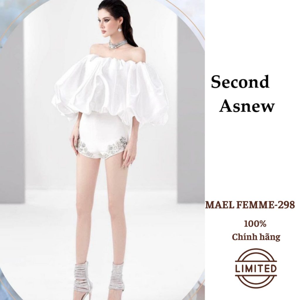 [THANH LÝ GIÁ TỐT] Set áo cúp ngực trắng + quần MAEL FEMME – Đi tiệc, bar, sự kiện – Mã MF-298