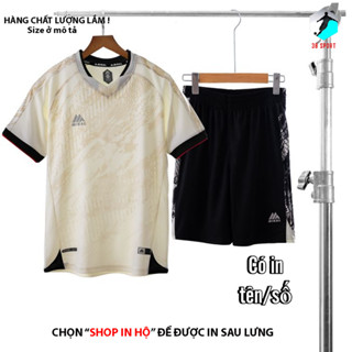   Có Nhận in tên số  Bộ Quần Áo Bóng Đá không logo Chính Hãng Mikal Ravid kem Vải Mè Ô Vuông Thoáng Mát 