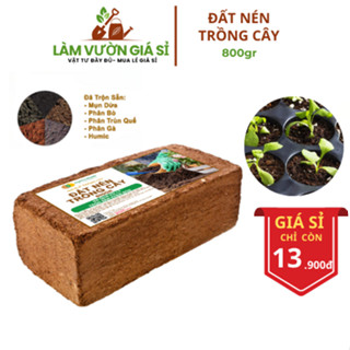  Đất Trồng Cây Viên Nén 800gr Trộn Sẵn Phân Bón Nở Gấp 5 Lần Trồng Rau Hoa Cây Kiểng 