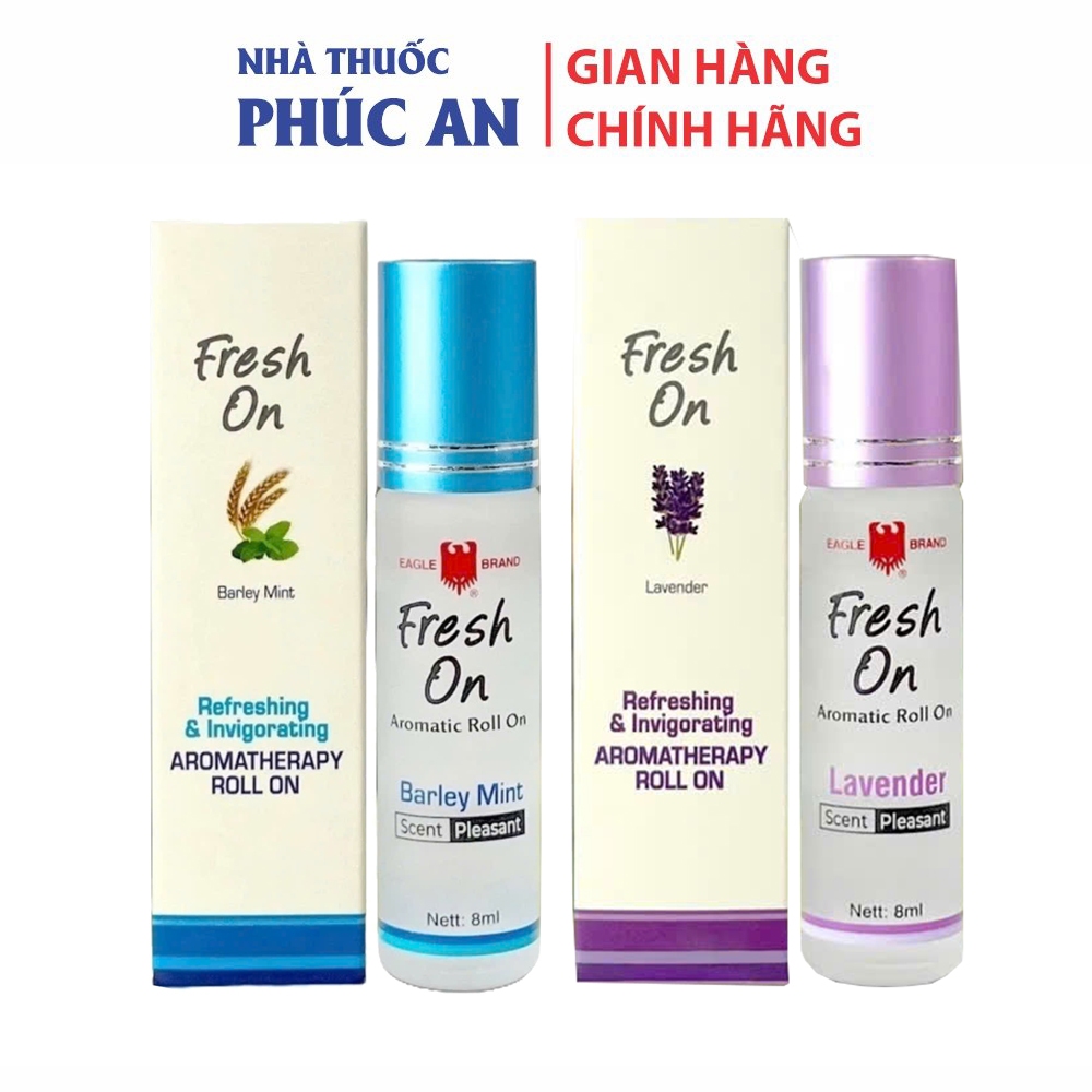 Dầu lăn Con Ó Fresh On Eagle Brand Singapore 8ml giúp tinh thần sảng khoái, chống say tàu xe