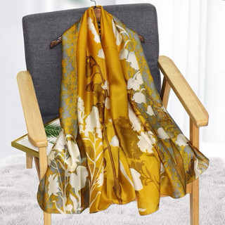 Khăn choàng lụa đi biển - Khăn choàng lụa thanh lịch size 90x180cm