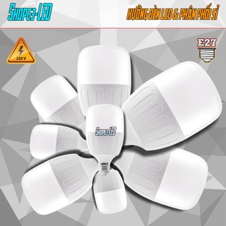  Bóng đèn LED bulb trụ tròn siêu rẻ ánh sáng trắng sáng tốt đủ loại công suất 5W 10W 15W 20W 30W 40W 50W 60W 