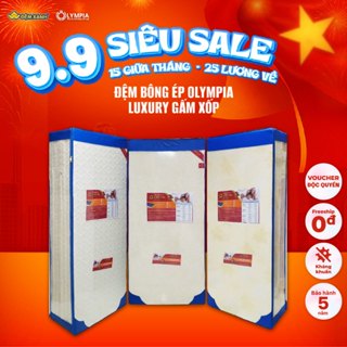 Đệm bông ép Olympia Luxury gấm xốp - bảo hành chính hãng 9 năm