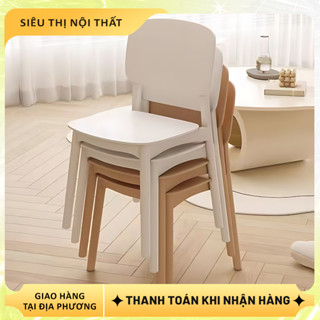  Ghế Nhựa Đúc Nguyên Khối Tựa Lưng Bắc Âu Dùng Phòng Khách Nhà Hàng Quán Cafe Nhẹ Và Bền 