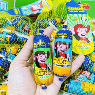  Túi 15 Cục Xúc Xích Heo Cao Bồi Nhân Phô Mai Vị Nguyên Bản Vị Bắp 