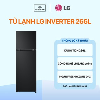  Tủ Lạnh LG Inverter 266 Lít LTB26BLM Chính Hãng 
