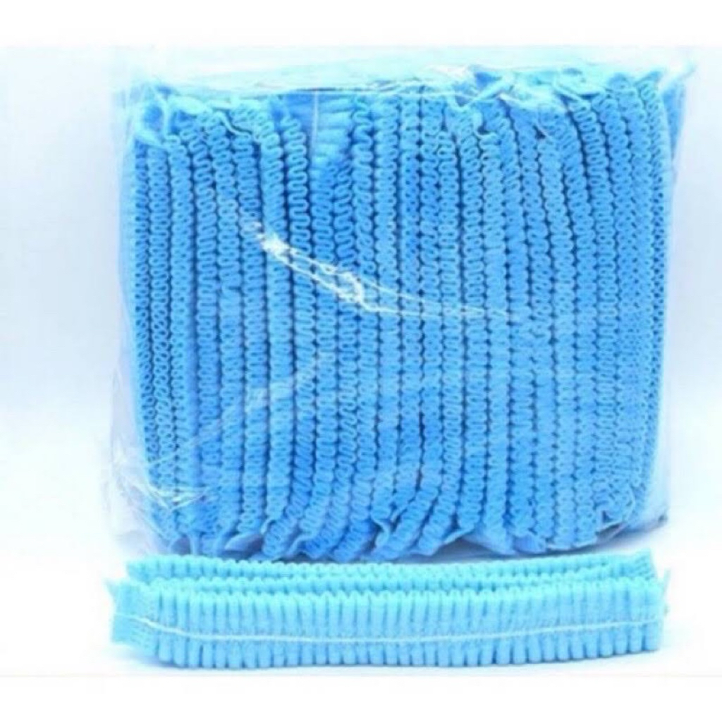 Mũ trùm đầu y tế con sâu( bịch 100c)(GIAO MÀU NGẪU NHIÊN)