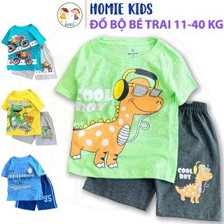 Đồ Bộ Bé Trai Size Đại Set Quần Áo Thun Cotton Cho Bé 11-40 Kg Mặc Mát In Hình Siêu Nhân Capybara Labubu Homie Kids