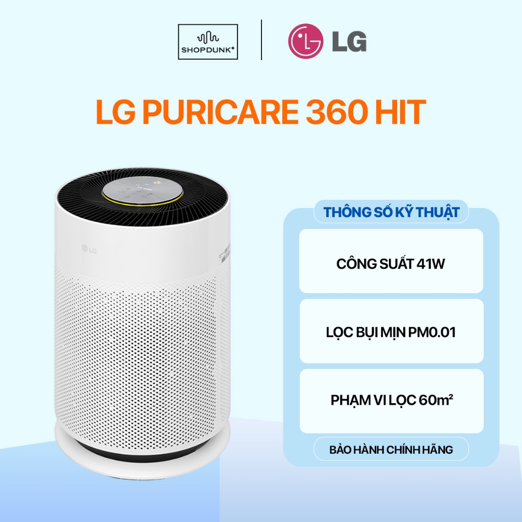 Máy Lọc Không Khí LG PuriCare 360 Hit AS60GHWG0.ABAE Chính Hãng