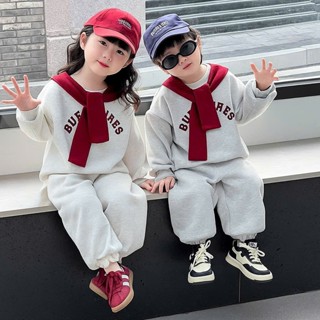 [Tặng khăn đỏ] Bộ quần áo nỉ thu đông bé trai bé gái 12-30kg phong cách thời trang Hàn Quốc N1 Viola Kids