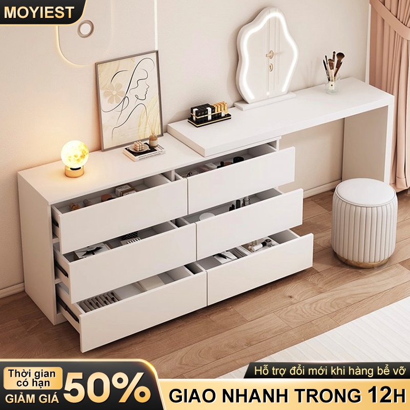 MY Bàn trang điểm đẹp xoay 180 thông minh tủ ngăn kéo đa năng để đồ tủlưu trữ, Chống ẩm gỗ | BigBuy360 - bigbuy360.vn