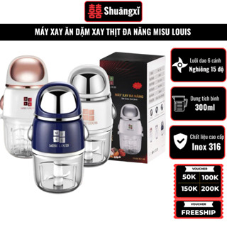 Máy Xay Ăn Dặm Xay Thịt MISU LOUIS 06 Lưỡi Dao Cối Thủy Tinh Xay Nhuyễn Thức Ăn Cho Bé
