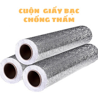 HỎA TỐC [ 2M X 60CM ] COMBO 1-2-3 Cuộn Giấy Bạc Dán Bếp Cách Nhiệt, Cuộn Decal Dán Tường Nhà Bếp Chống Thấm