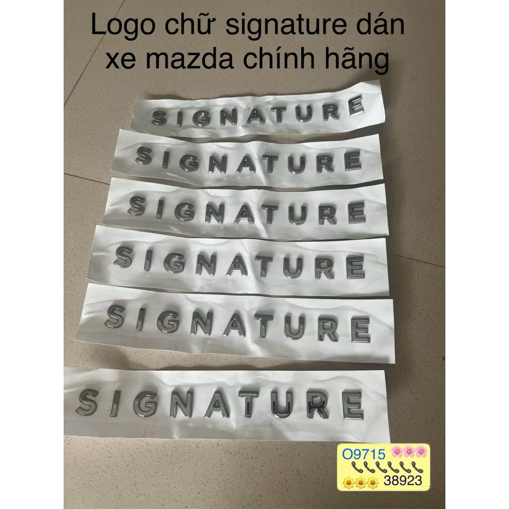 Logo chữ signature dán xe mazda cx5 cx8 mazda 3 mazda 6 chính hãng