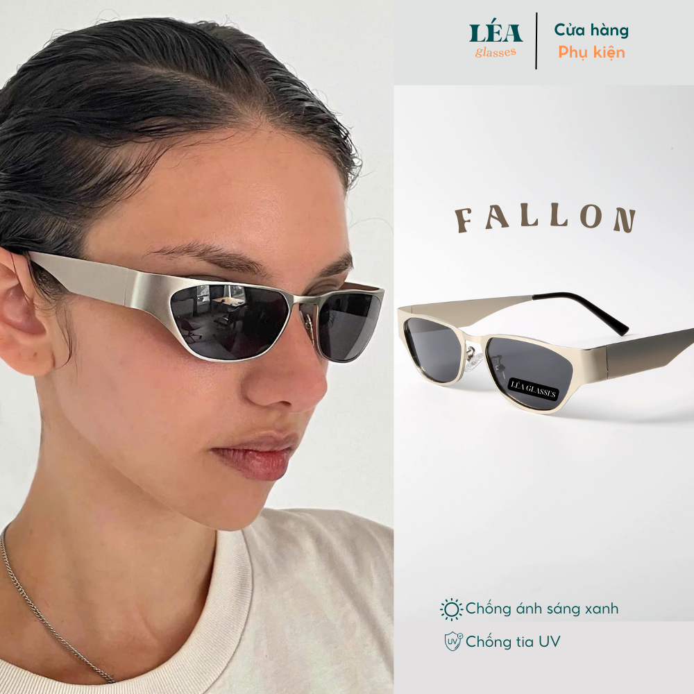 [LÉA GLASSES] Kính râm mát chuyên đi nắng FALLON Bayonetta Y2K dáng VUÔNG phong cách COOL HOT TREND