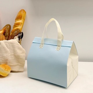   CÓ SẴN  Lốc 50 túi giữ nhiệt size lớn 24x24cm Màu Xanh Biển Lót Nhôm Đựng Hộp Bánh Kem Ly Trà Sữa Hộp Cơm Tiện Dụng 