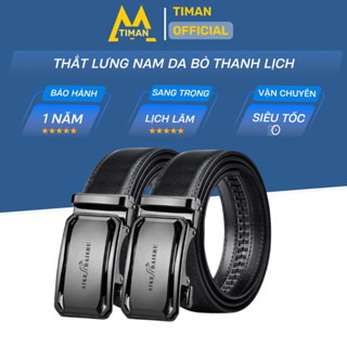  Thắt lưng nam da cao cấp Timanvn TL56 dây nịt bản vừa đầu khóa tự động bảo hành 1 năm bảo hành 1 năm 