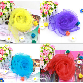 Khăn lụa biểu diễn múa, khăn bông bay, khăn choàng khiêu vũ 60*60cm nhiều màu tươi sáng
