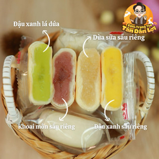  Bánh Pía Mix 4 Vị Tân Dân Lợi  ít ngọt  Nhân Đậu Xanh Sầu Riêng Khoai Môn Sầu Riêng Dừa Sữa Sầu Riêng Lá Dứa Food 