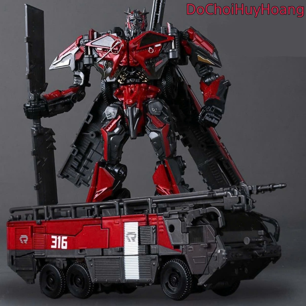 Mô hình robot Sentinel Prime biến đổi thành xe cứu hỏa TW1024B