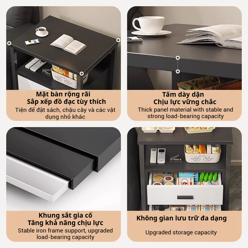 Tủ Đầu Giường 2 Ngăn Kéo Đa Năng Để Đồ Gỗ MDF Chống Ẩm Mốc Mẫu Mới Trang Trí Phòng Ngủ | BigBuy360 - bigbuy360.vn