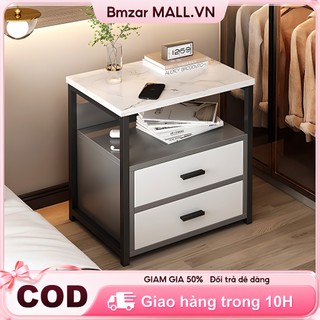 Tủ Đầu Giường 2 Ngăn Kéo Đa Năng Để Đồ Gỗ MDF Chống Ẩm Mốc Mẫu Mới Trang Trí Phòng Ngủ