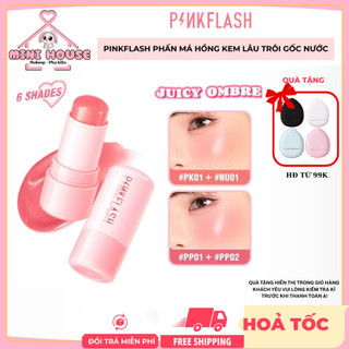  PINKFLASH Phấn má hồng kem lâu trôi gốc nước sắc tố cao phát sáng hồng tự nhiên | Minihouse 
