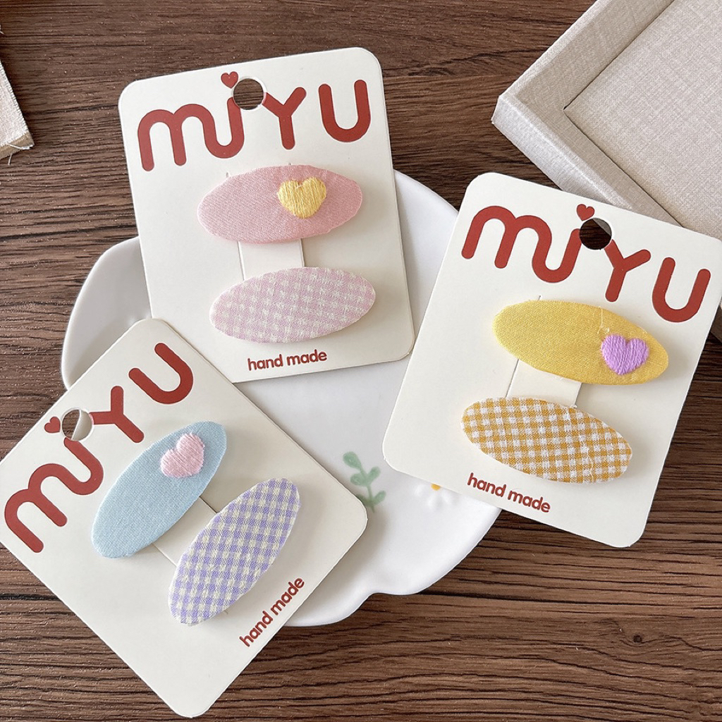 Set kẹp tròn Retro cho bé gái
