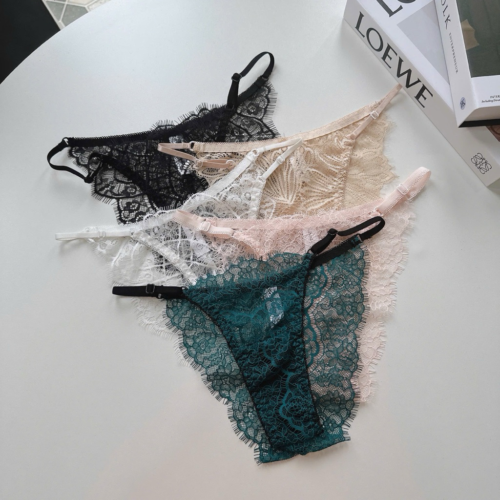 Quần Lót Ren Nữ Dáng Nửa Mông Sexy iBra's Store, Quần Lót Thiết Kế Dây Hông Điều Chỉnh Được Gợi Cảm 