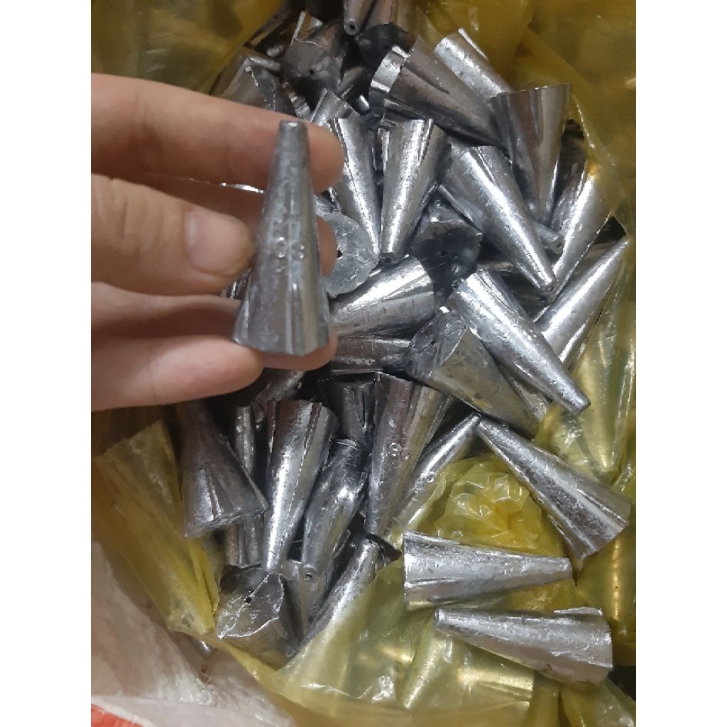 [ new] 1kg Chì Câu Cá Có Cạnh Xuyên Tâm Đủ Size Từ 20g Đến 200g