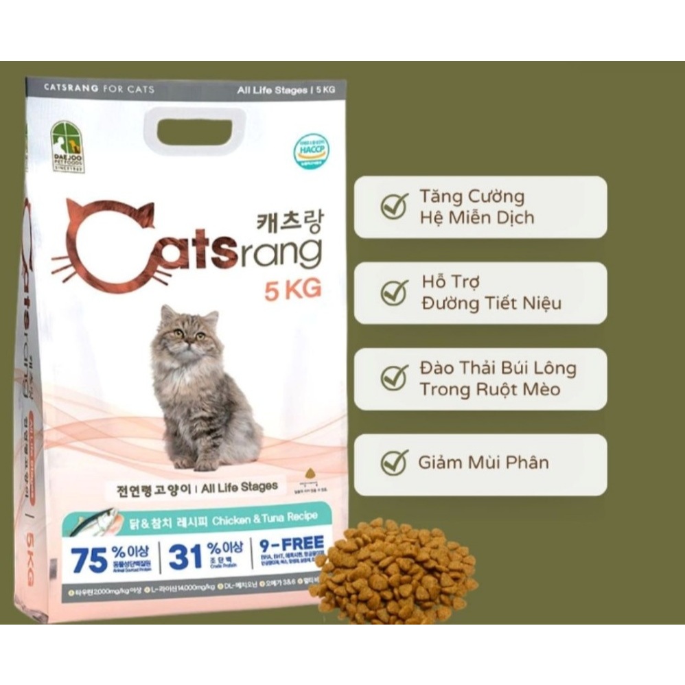 2 bao Thức Ăn Mèo Hàn Quốc Catsrang – Dinh Dưỡng Cân Bằng, Hỗ Trợ Lông Da Khỏe
