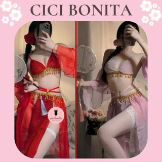 Đồ ngủ sexy cosplay cổ trang Trung Quốc 3 màu xẻ tà quyến rũ C21 CICI BONITA HCM