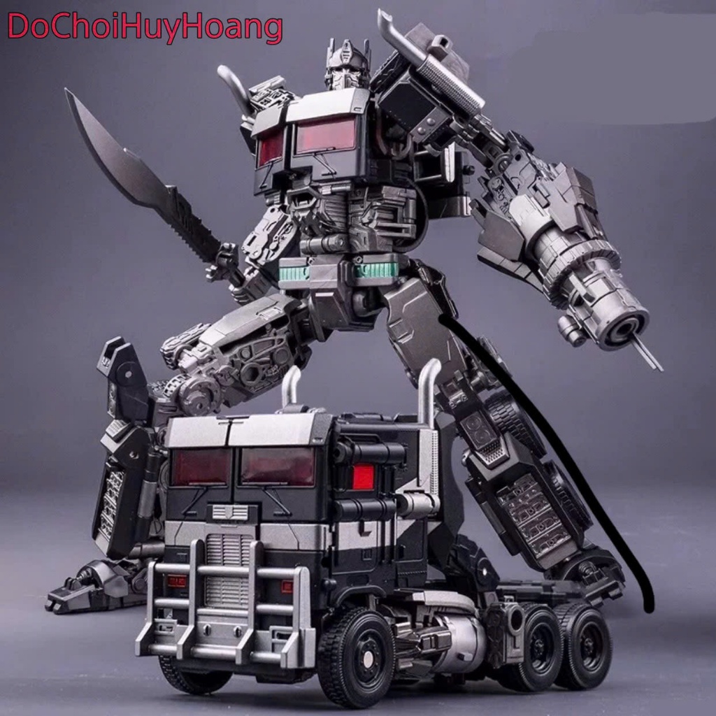 Mô hình robot Optimus biến đổi thành xe container màu đen TW1030C