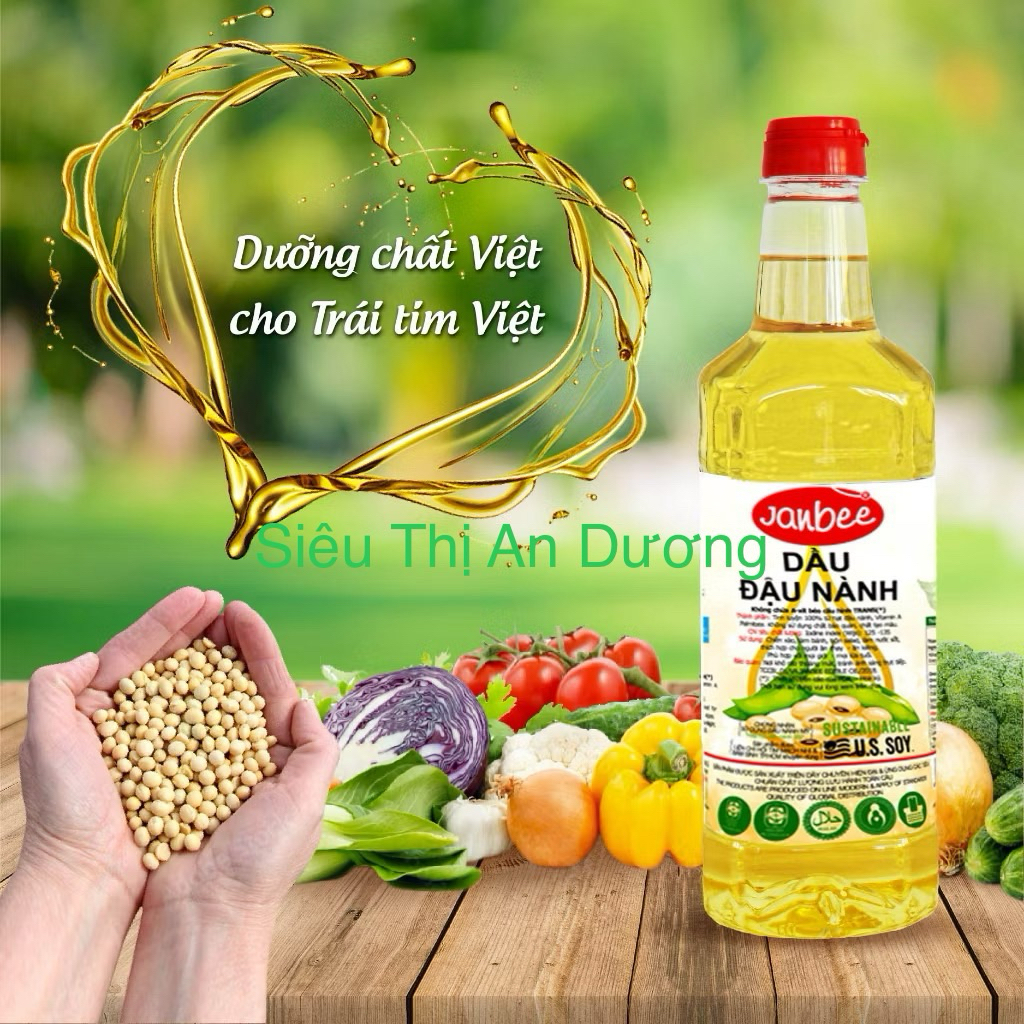 (Chính hãng) Dầu Đậu Nành Janbee Chai 1 lít