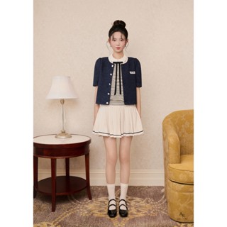 ARA - Áo khoác dạ Tweed dáng lửng phối cổ viền trắng Mira Coat Al151