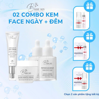 2 COMBO KEM FACE+PEPTIDE PLUS SERUM BARBIE SKIN [Nhập khẩu từ Hàn Quốc] giúp da trắng hồng,tự nhiên