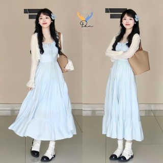 Váy nữ - Váy 2 dây đi biển hở lưng dáng dài maxi chất QC mềm mát đi biển, đi chơi dandan_1314