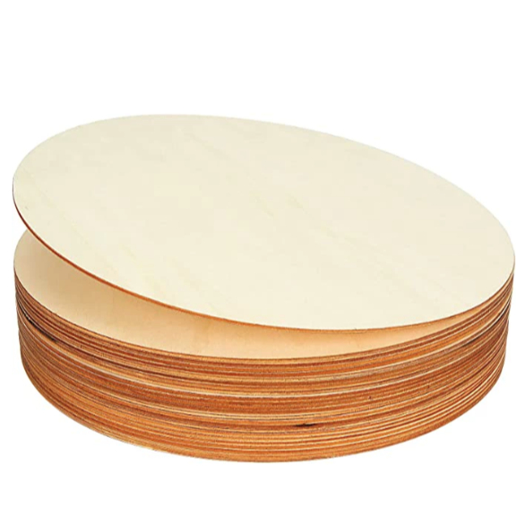 Set 20 Miếng Gỗ Tròn Bằng Gỗ Plywood Dày 3mm Size 15,20,25,30cm