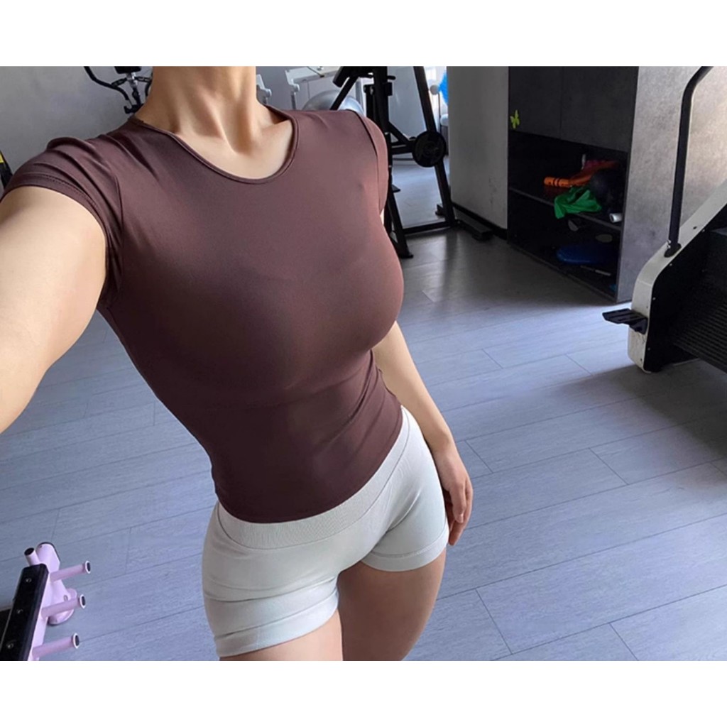 Áo thể thao nữ tay ngắn, size S,M,L, chất liệu dệt kim từ sợi tổng hợp 91% Nylon + 9% Spandex AC-REFLEX | BigBuy360 - bigbuy360.vn