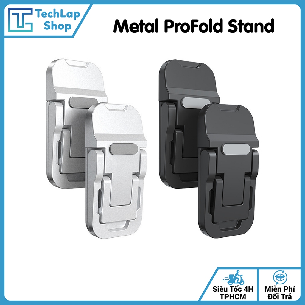 Đế Kê Laptop Dán Lưng, Chân Đỡ Laptop, MacBook Mini Gấp Gọn Di Động, Bằng Hợp Kim Kẽm Chắc Chắn