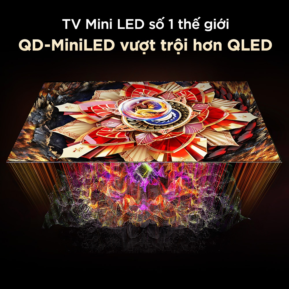 【QD-MiniLED】TCL 55 inch Premium QD-MiniLED 55Q6C, tần số quét siêu cao 144Hz, âm thanh cao cấp từ ONKYO 2.1 Lắp0đ HCM HN | BigBuy360 - bigbuy360.vn