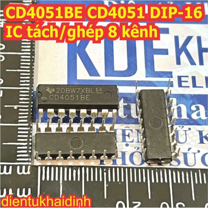 10 con CD4051BE CD4051 4051 DIP-16 IC tách/ghép 8 kênh kde1365