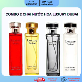 (Giá tốt nhất) Combo 2 chai nước hoa DUBAI LUXURY 50ml và 30ml lưu hương lâu chuẩn chính hãng