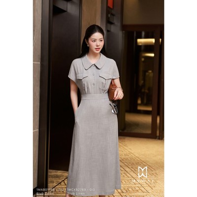 Set Áo Sơ Mi Cổ Đức Túi Nắp Và Chân Váy Dài MY WAY Thanh Lịch Sang Trọng 1MCXB2769w 1MAB01768w