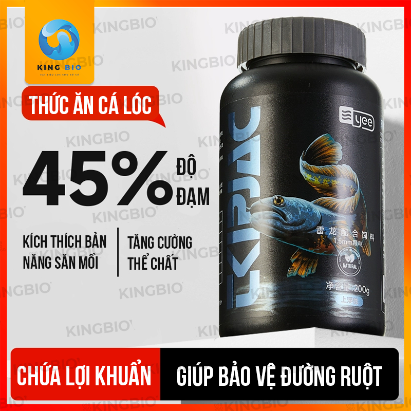 [Hạt 1.5mm] Cám cho cá lóc cảnh Yee - thức ăn cân bằng dinh dưỡng hỗ trợ tăng màu cho cá lóc cảnh