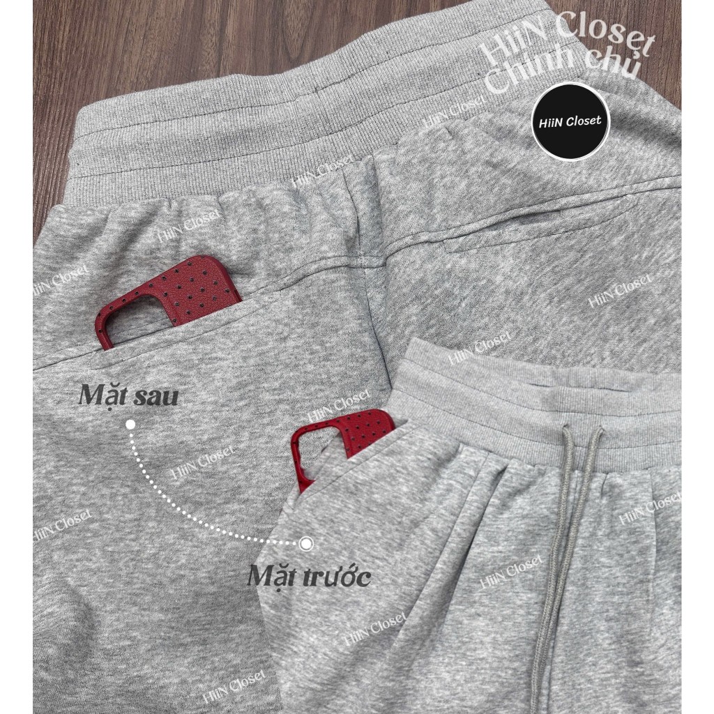 Quần Suông nữ ống rộng cạp cao bo chun - hack eo siu nhỏ - Quần suông nỉ 2 da xếp ly HiiNCloset -145 | BigBuy360 - bigbuy360.vn