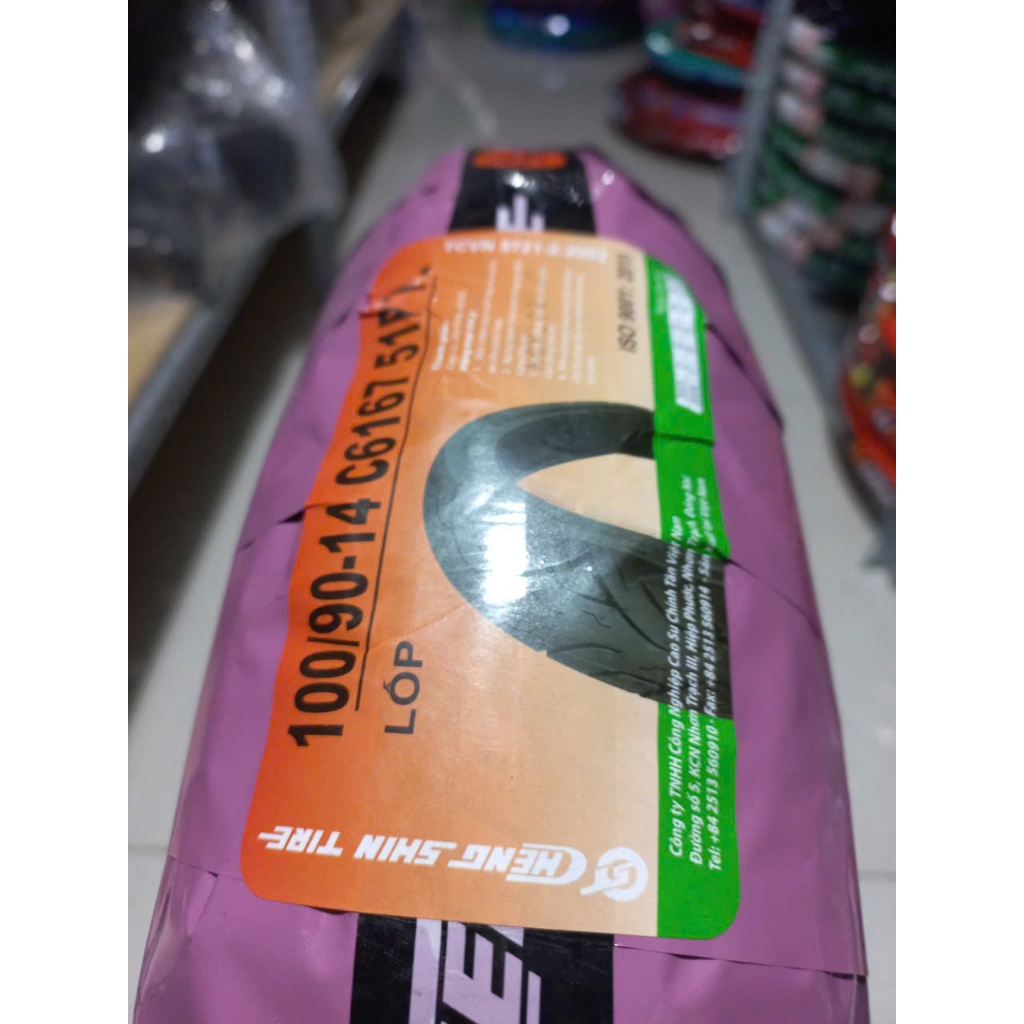 Vỏ CHENGSHIN CHÍNH HÃNG gai C6167 100/90-14 Lốp sau SH MODE