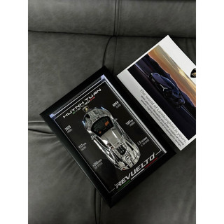  Tranh Mô Hình Xe Lamborghini Revuelto 1:24 Mạ Bạc 3D Cao Cấp – Decor Trang Trí Quà Tặng Siêu Xe Có Đèn và Âm Thanh 
