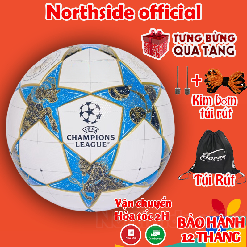 Quả bóng đá C1 mùa 2025/26 banh bóng đá Size 5 mùa mẫu mới nhất + Tặng kim bơm, túi lưới Bảo Hành Da